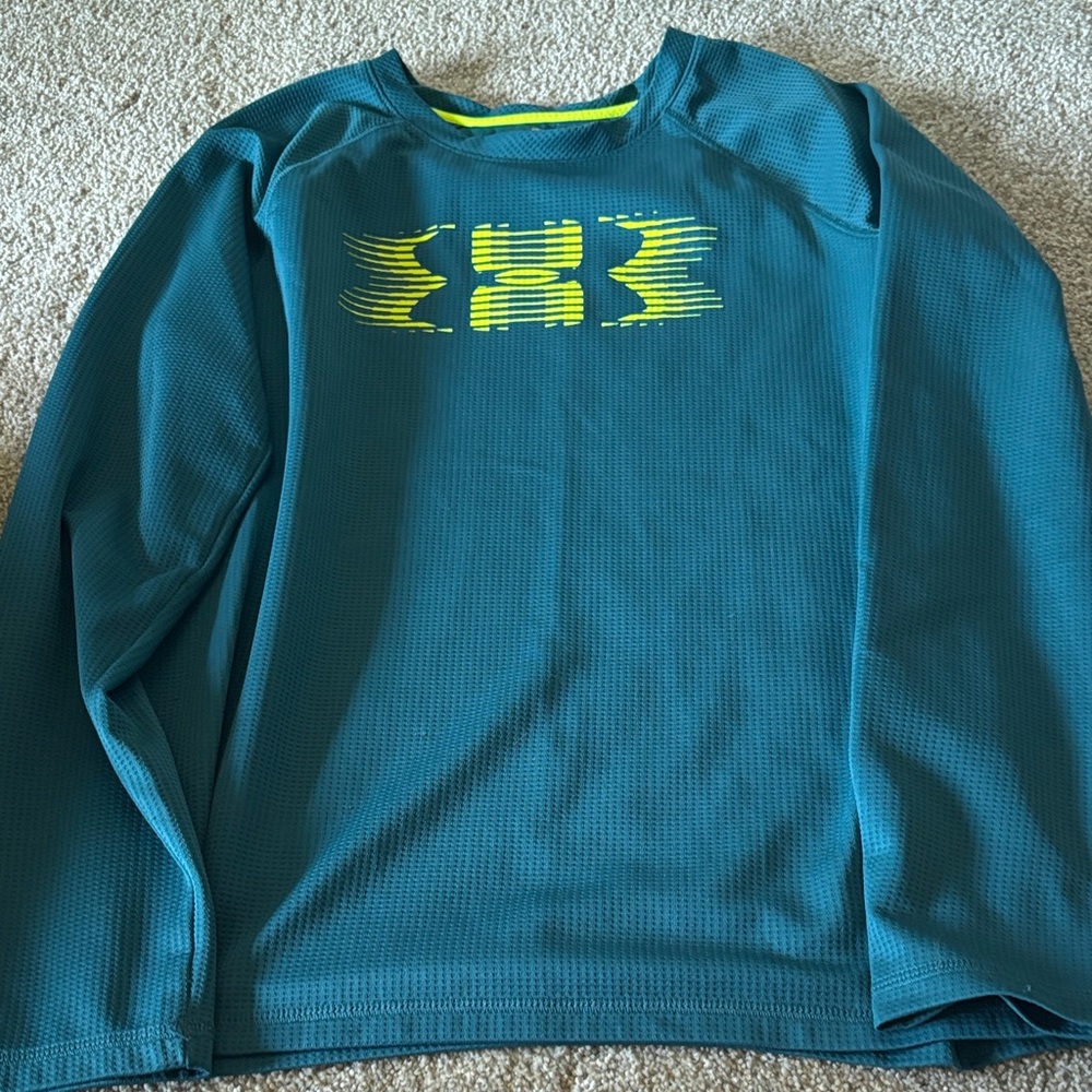 Under Armour Teal Long Sleeve Kids Tee